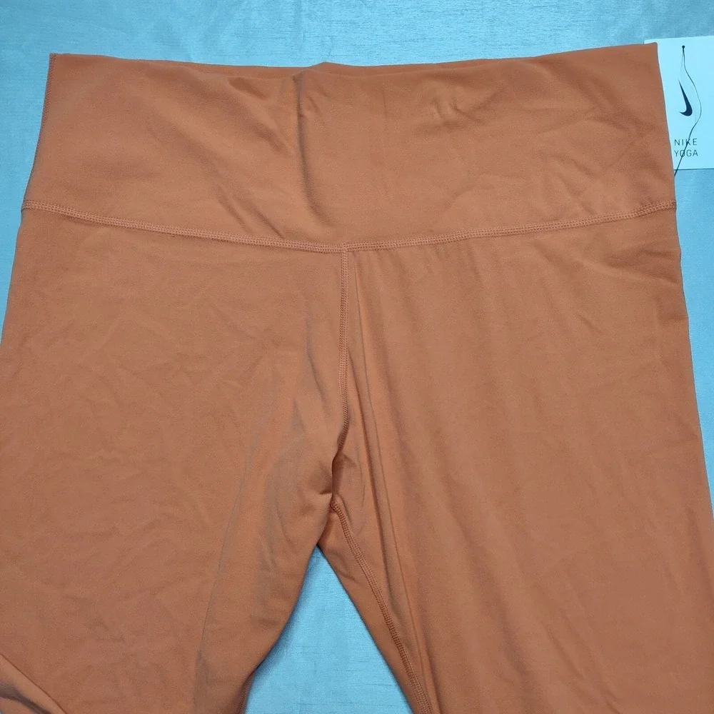 Nike Dri-FIT‎ Women 2XL Healing Orange Yoga Luxe High Rise 7/8 Tights NEW